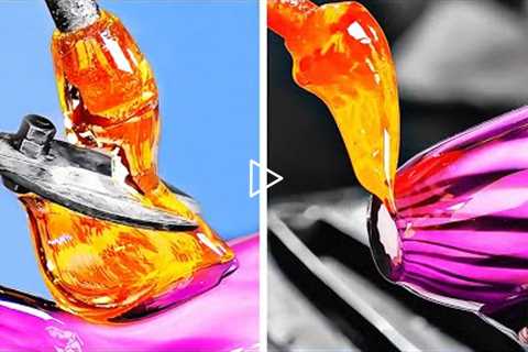 Satisfying Glass Blowing Art || Mesmerizing DIYs With Glass, Epoxy Resin And Wood