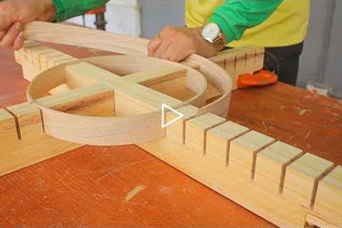 Extremely Skillful And Excellent Wood Bending Skills From The Carpenter // Unique Woodworking Ideas