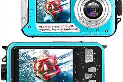 Waterproof Digital Camera Underwater Camera Full HD 2.7K 48 MP Video Recorder Selfie Dual Screens..