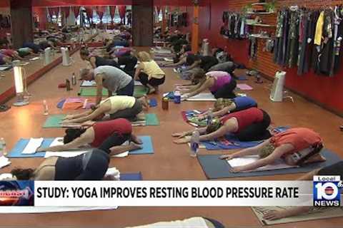 Yoga improves blood pressure, according to study.