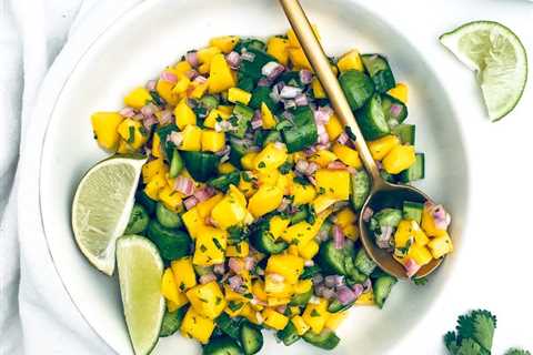 The BEST Cucumber Mango Salad