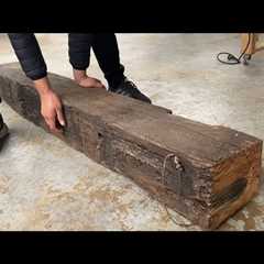 Build a  Bench From Old Train Sleepers Wood: Build A Chair Out Of Recycled Wood