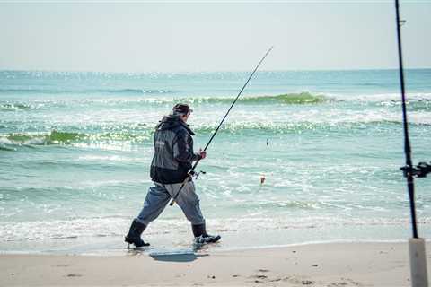 Stripers on Clams in the Summer Surf