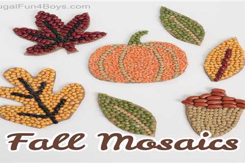 Fall Kids Craft – Bean Mosaics
