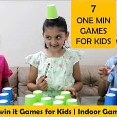 7 Indoor games for kids | One minute games | Childrens games | Games for Kids to play at home (2024)