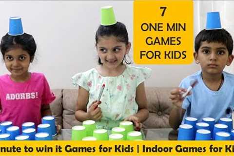 7 Indoor games for kids | One minute games | Childrens games | Games for Kids to play at home (2024)