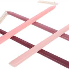 Cabilock Romantic Long Stem Scented Candles - Red, White, Black & Pink Taper Candle Set