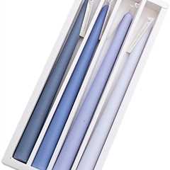 Zerodeko Long Stem Scented Candles for Weddings and Decor - Soy & Paraffin Wax Taper Set